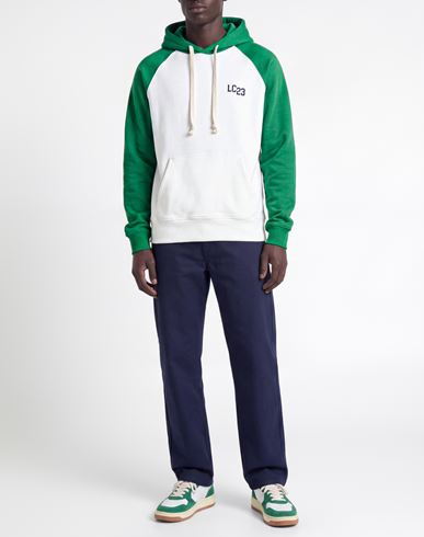 Man Sweatshirt Green Size L Cotton, Polyester