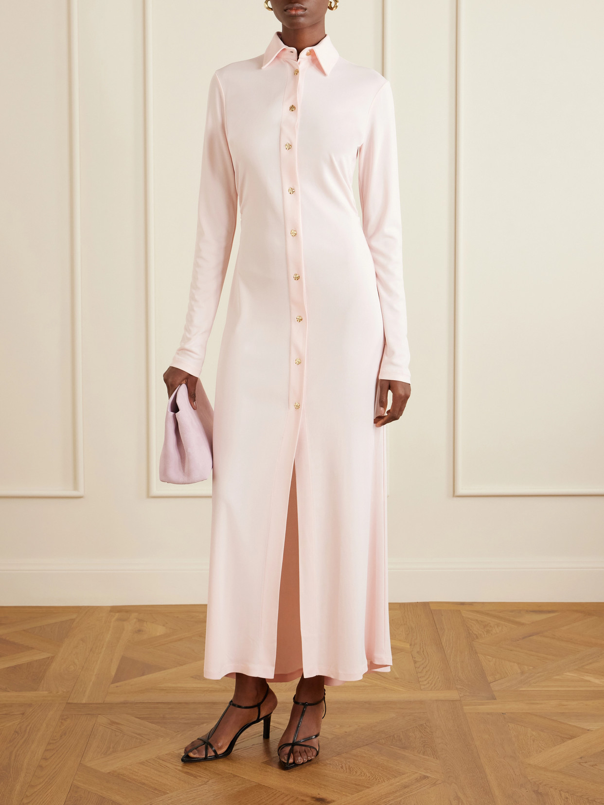 Deanna Jersey Midi Dress - Pink