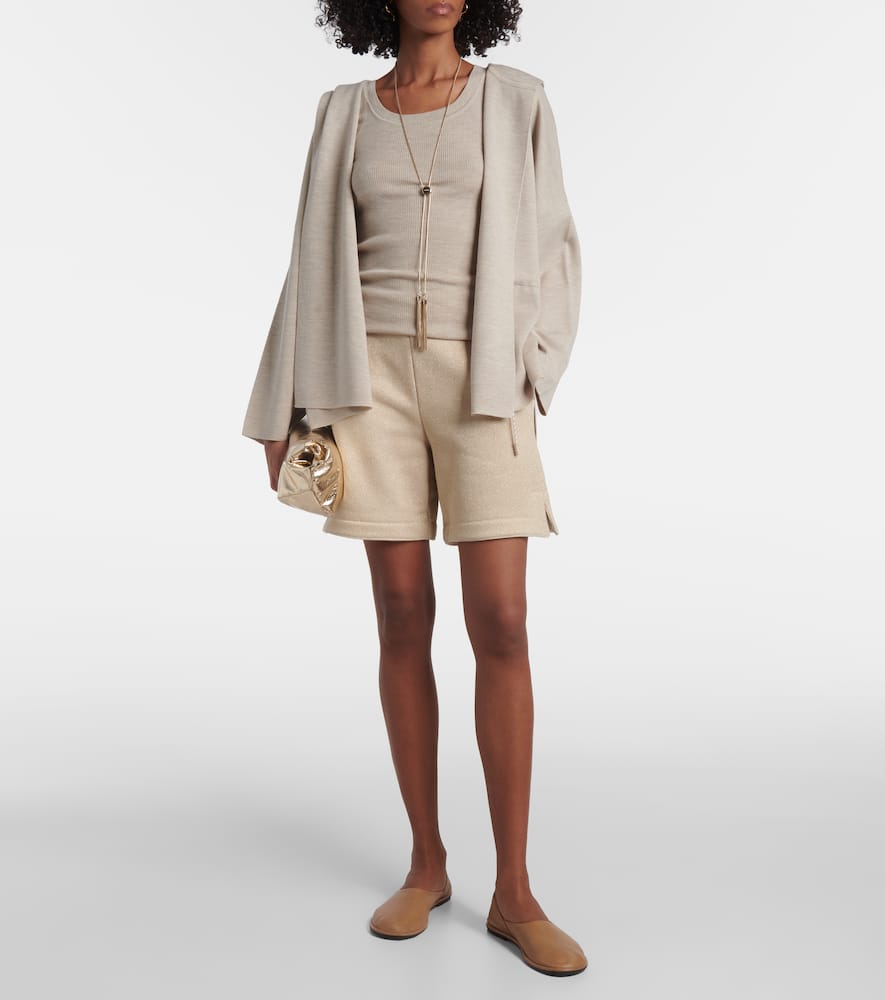 Cotton-blend shorts
