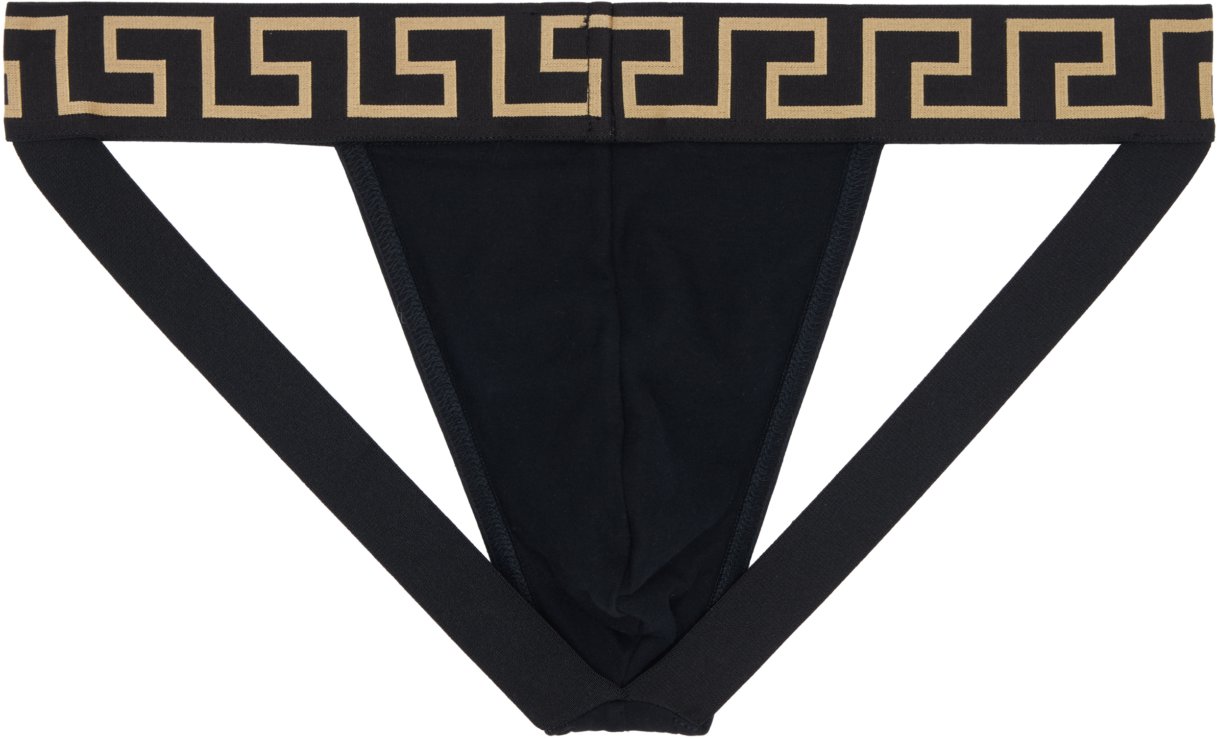 Black Cotton-Jersey Jockstrap
