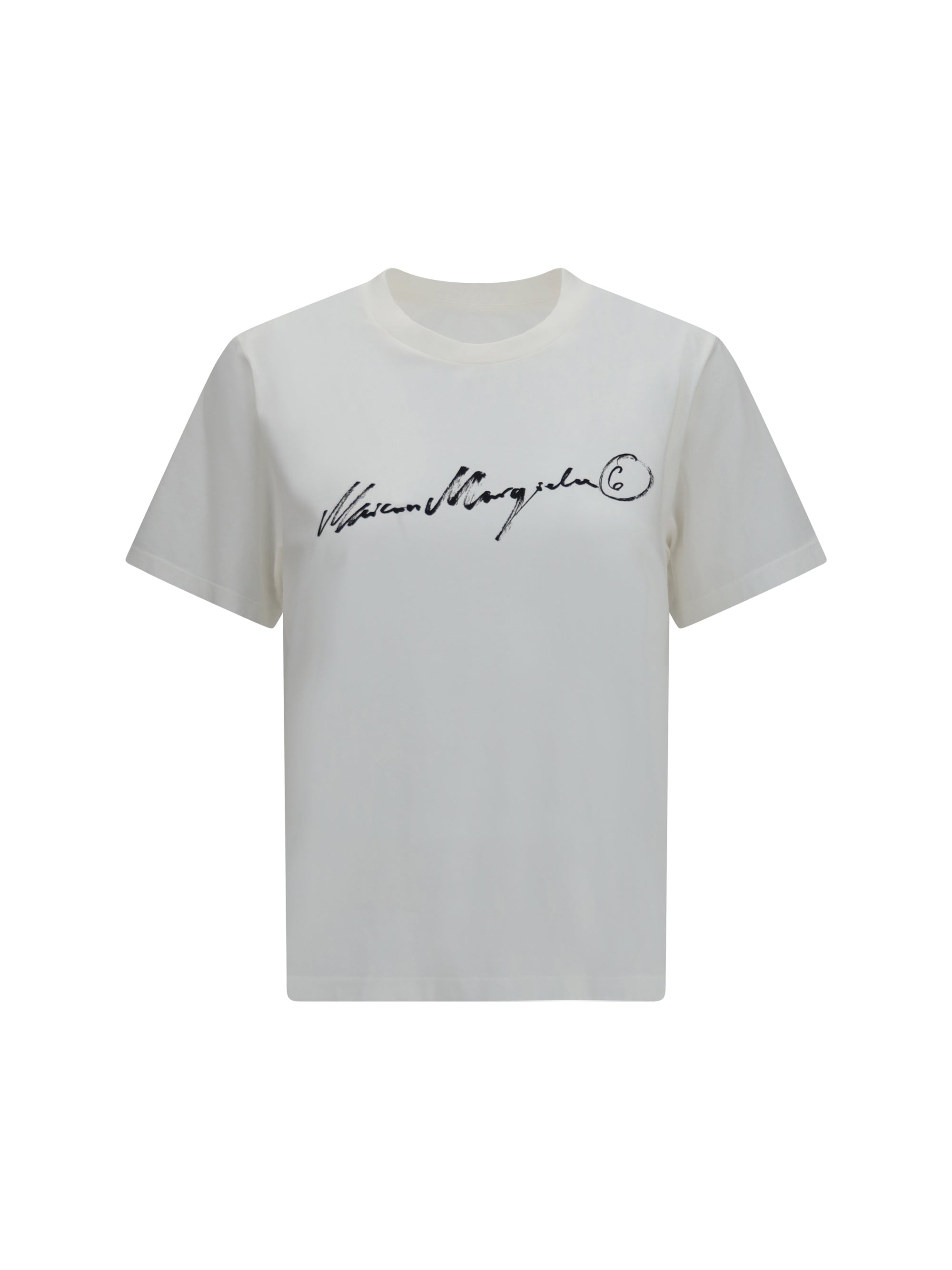 Hand-Written Logo Print T-Shirt — White