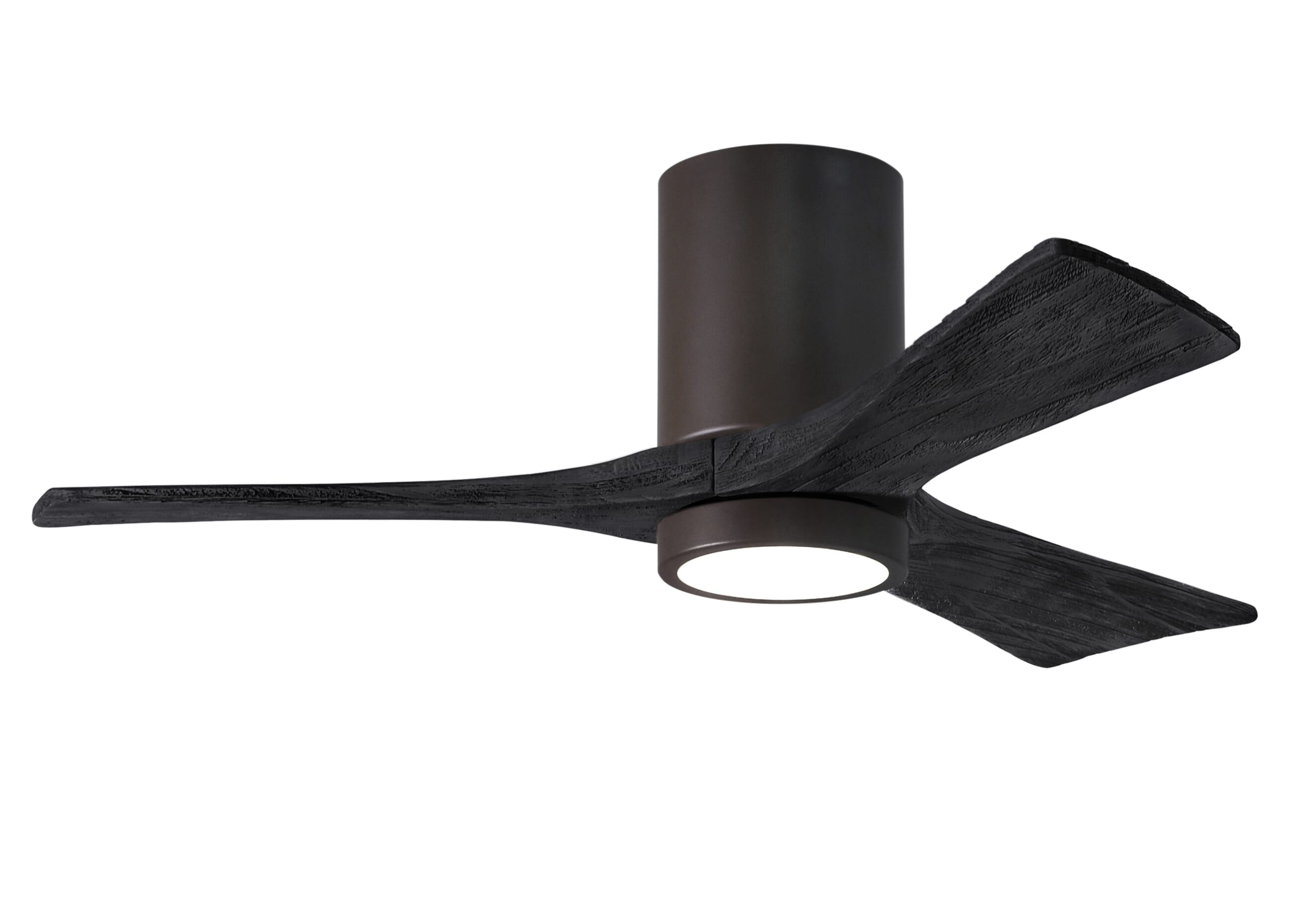Irene 6-Speed " Ceiling Fan w/ Integrated Light Kit in Textured Bronze with Matte Black blade