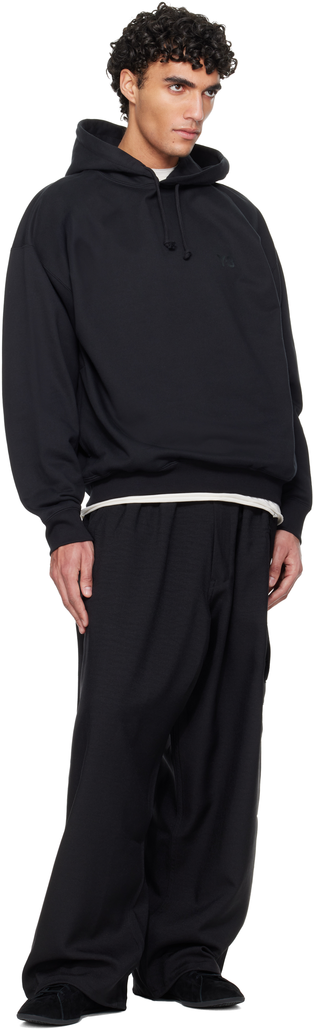 Black Sport Uniform Straight Cargo Pants