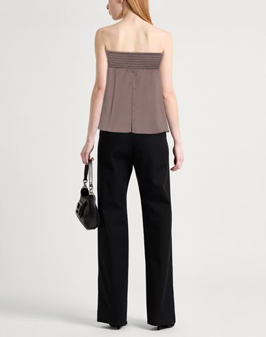 Woman Top Chocolate brown Size 8 Polyester