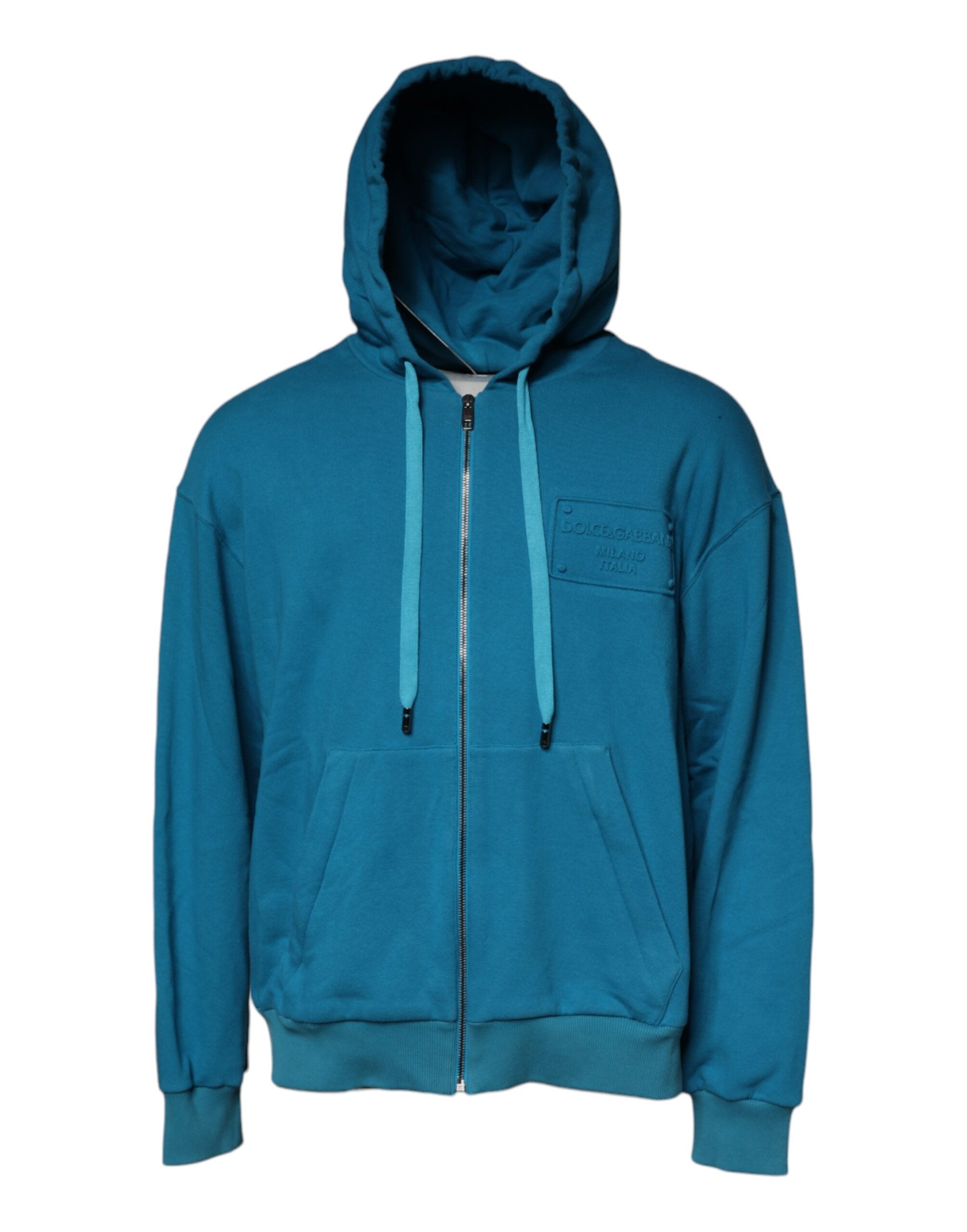 Logo Cotton Hoodie — Blue