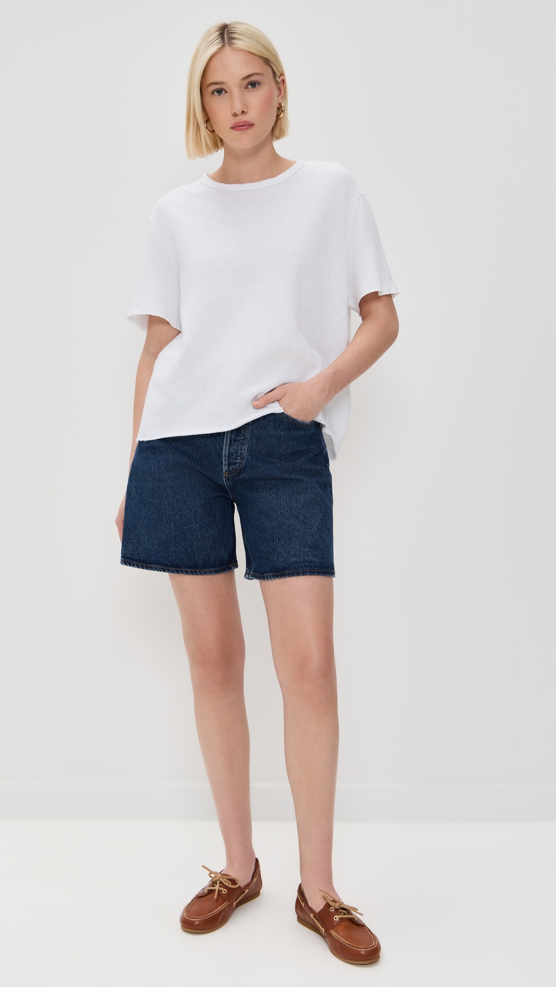 James Perse Vintage French Terry Sweat Top White