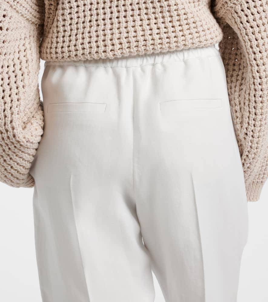 Mid-rise straight pants
