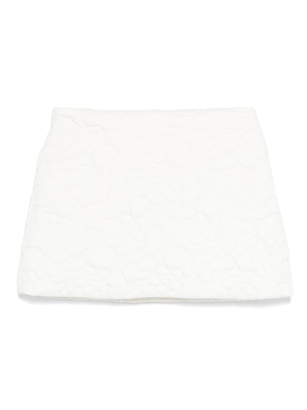 Matelassé mini skirt - White