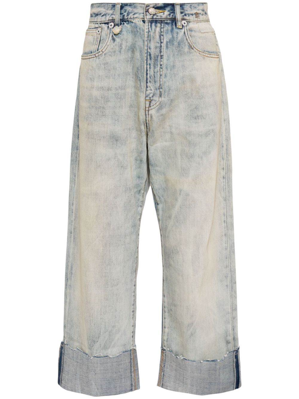 Cuffed X-Boyfriend jeans - Blue