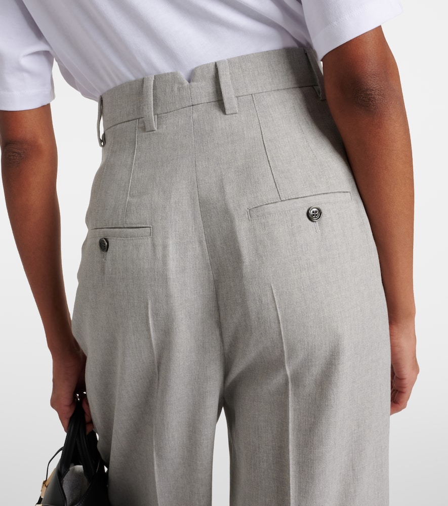 High-rise wool wide-leg pants