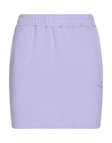 Woman Mini skirt Lilac Size XS Cotton