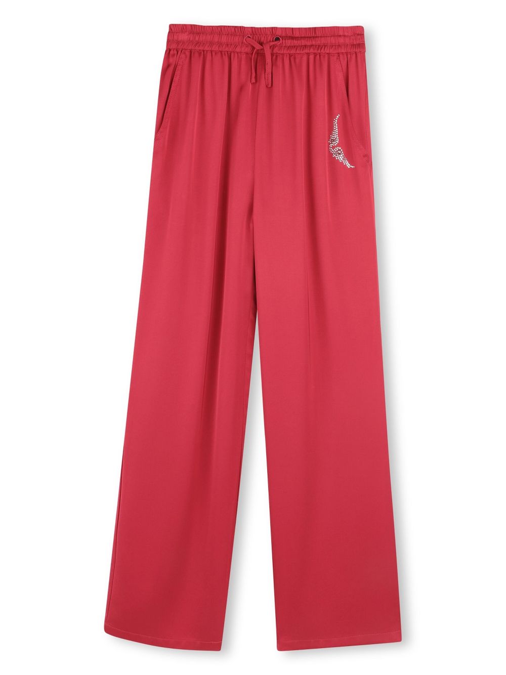 Rhinestone-embellished trousers - Red