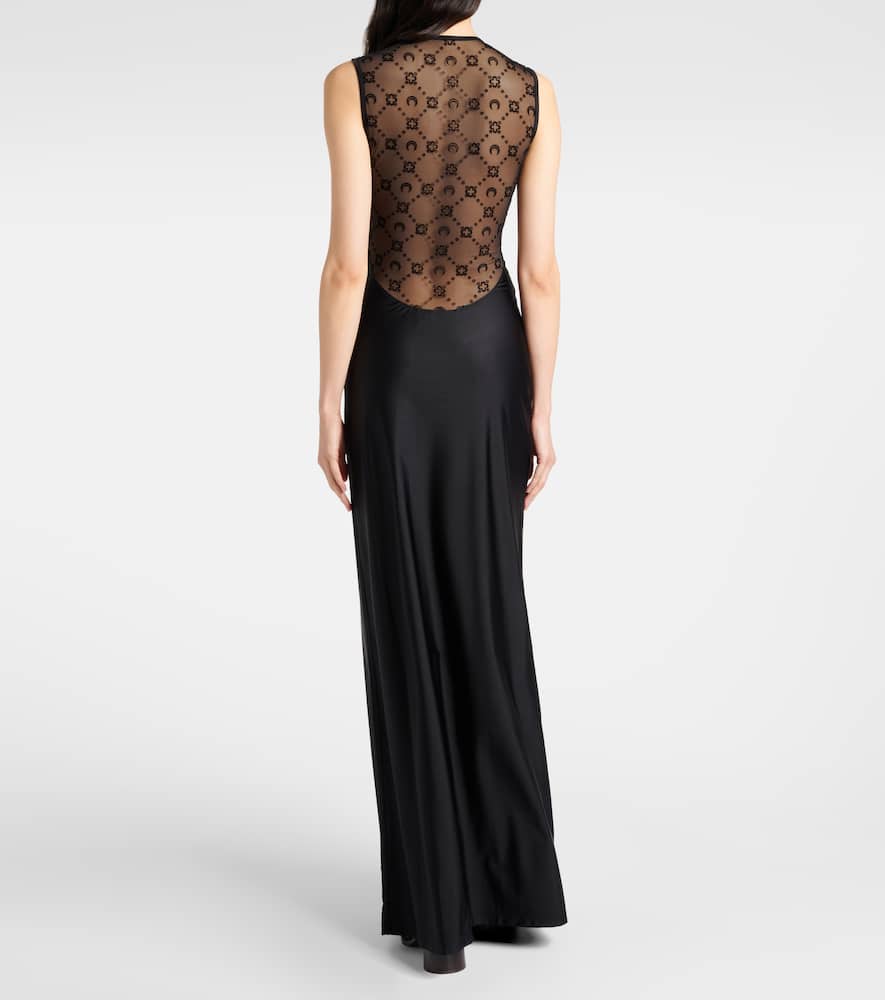 Draped jersey maxi dress
