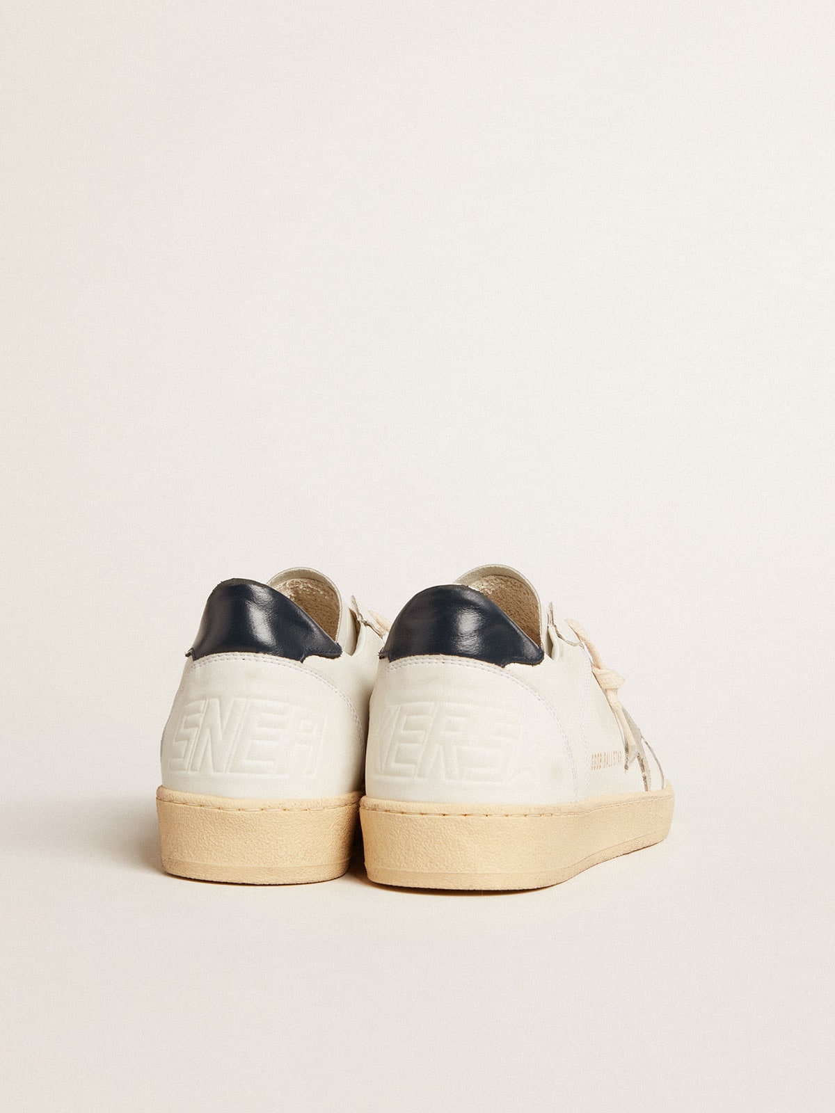 Golden Goose - Ball Star With Ice-gray Suede Star And Blue Leather Heel Tab, Man