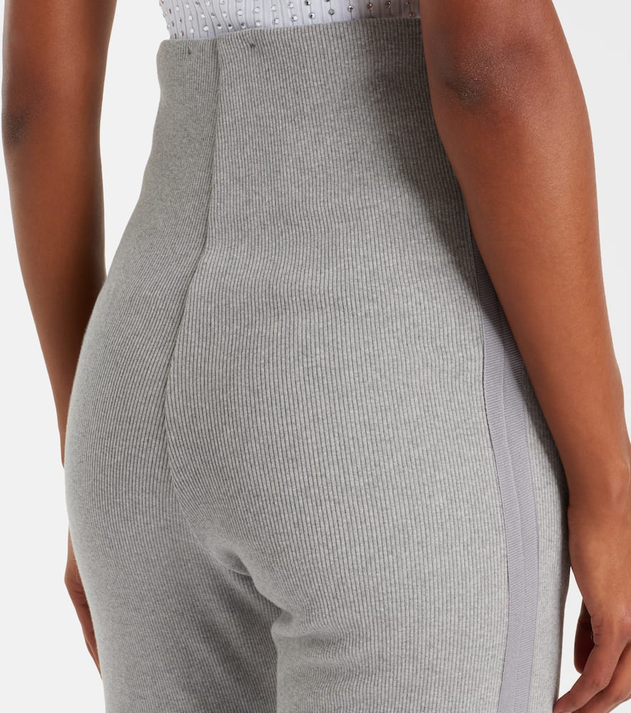High-rise cotton jersey stirrup leggings