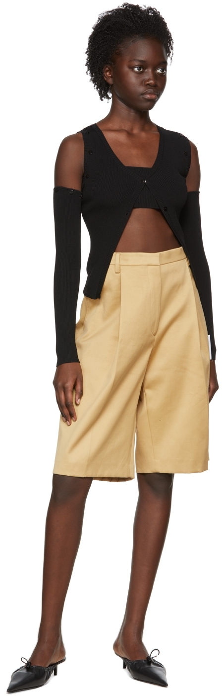 Black Viscose Cardigan &amp; Tank Top Set