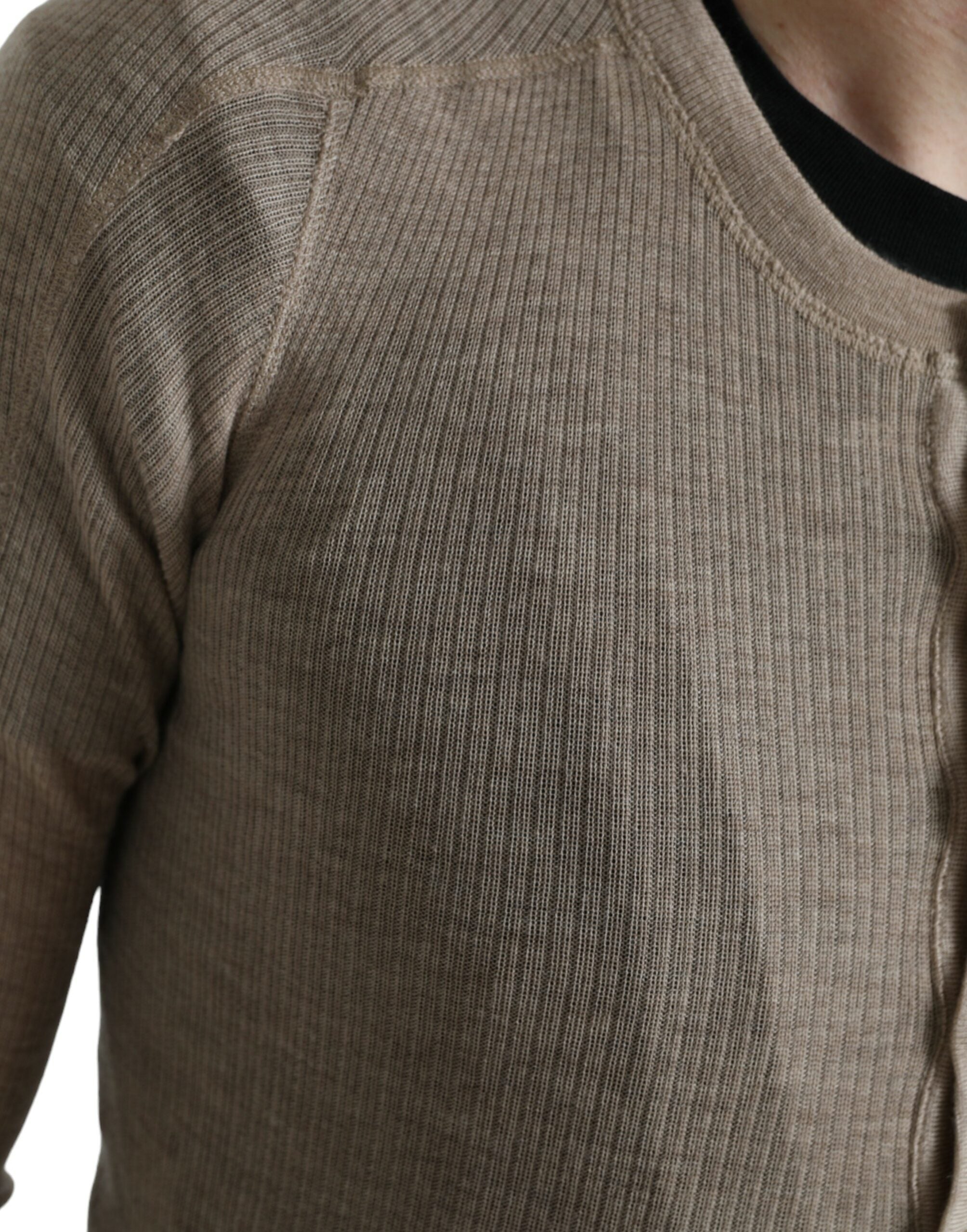 Henley Sweater — Beige