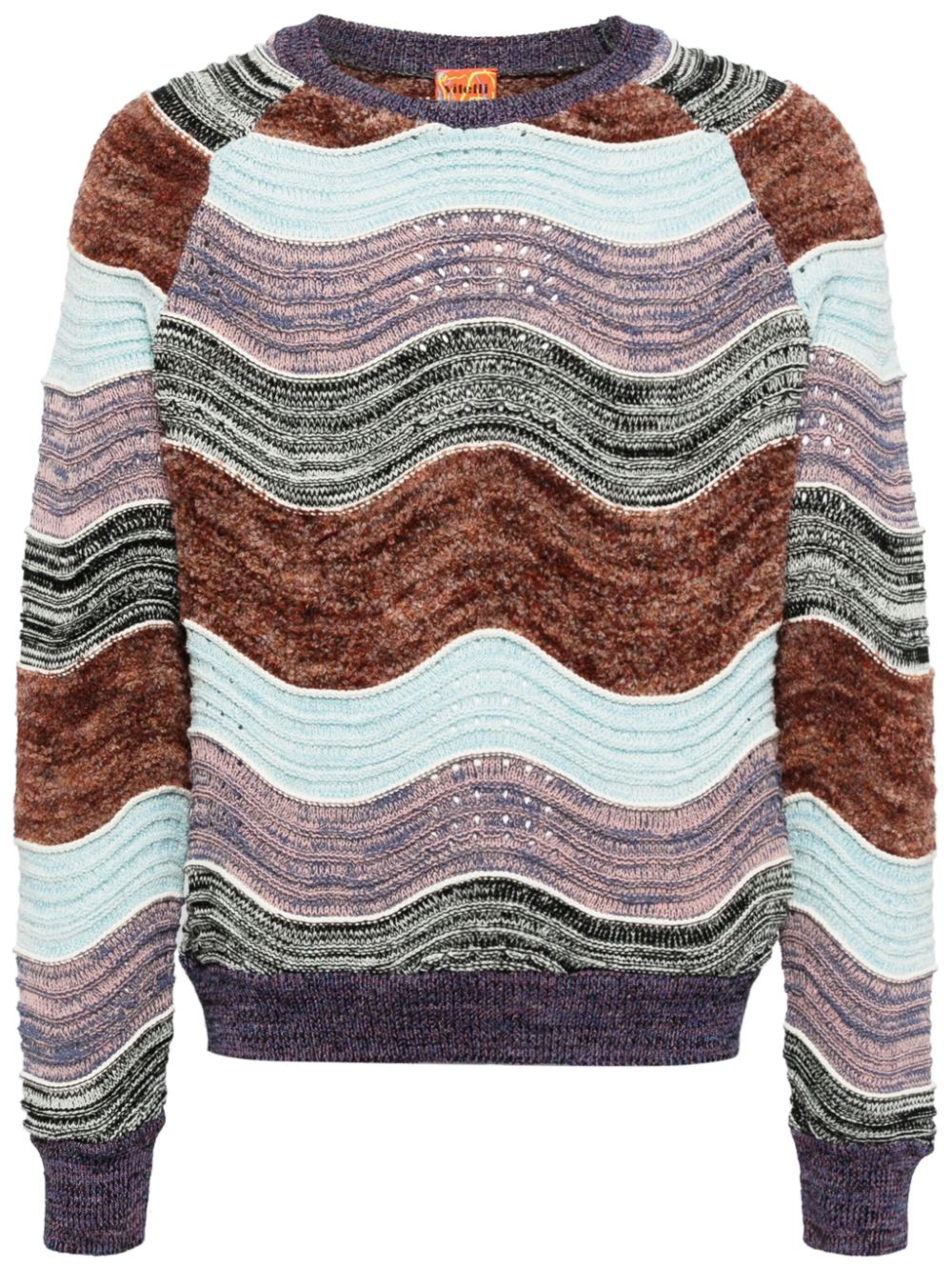 Peacock-knit jumper - Brown