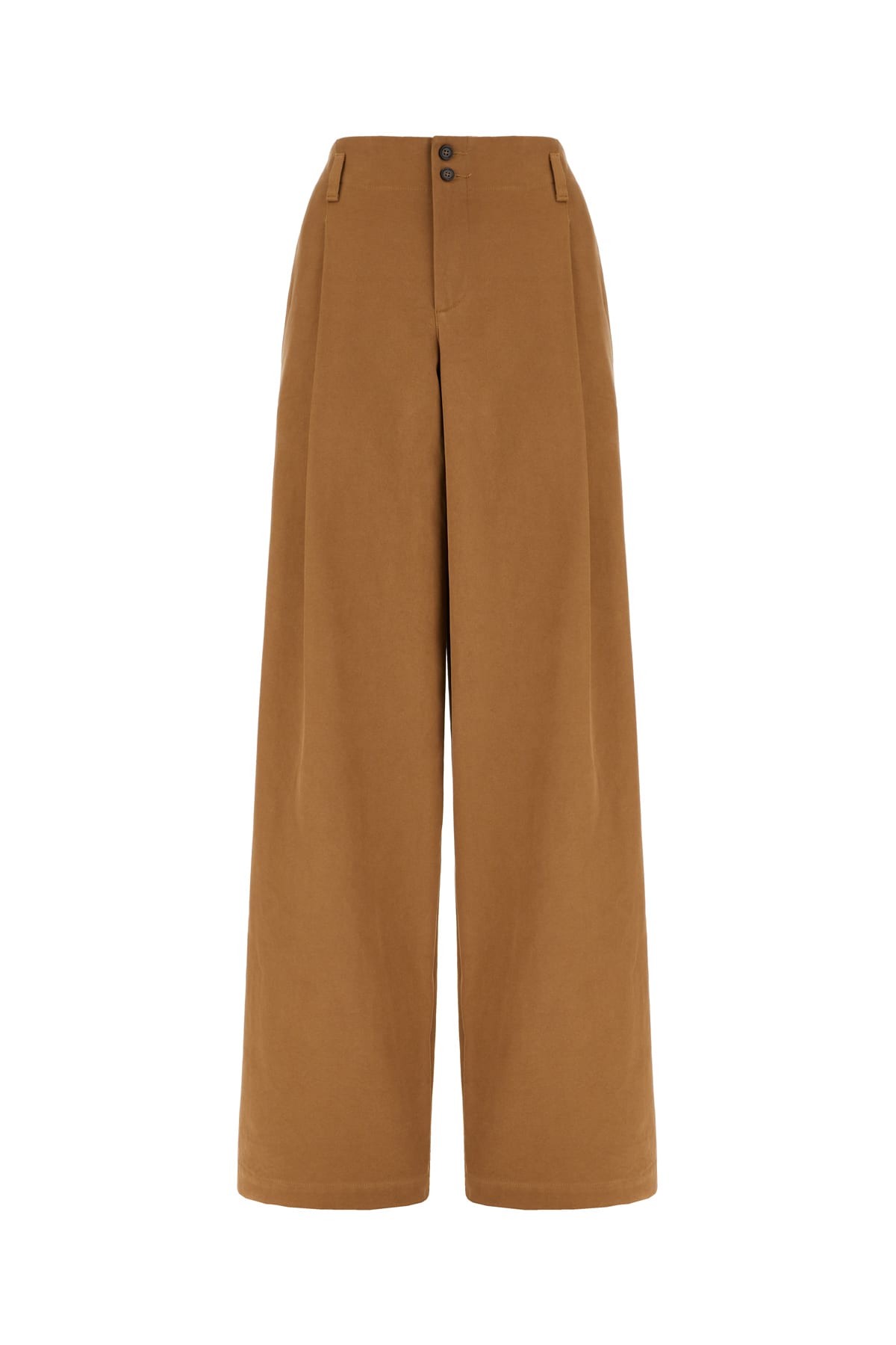 Cotton Wide-Leg Trousers