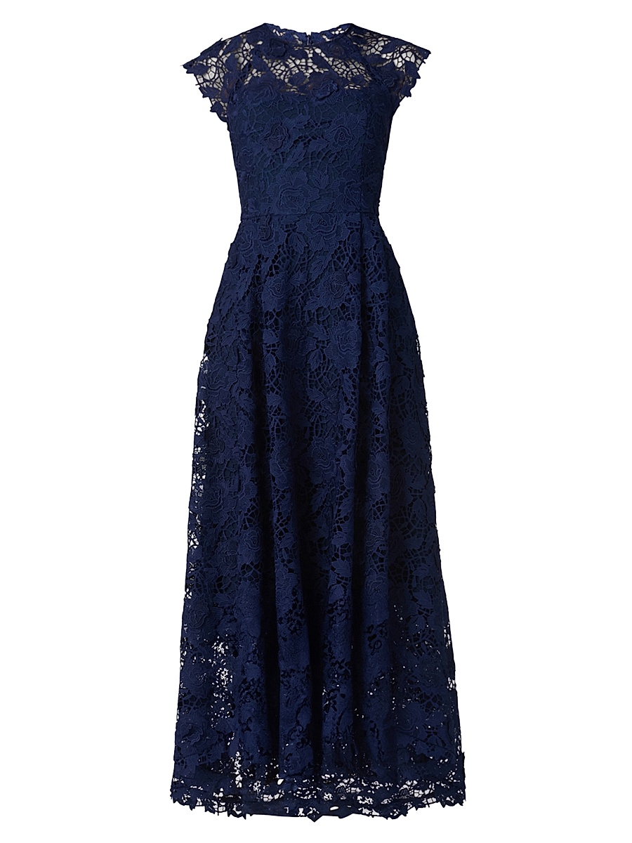 Women's Brena Guipure Lace Cocktail Dress - Navy