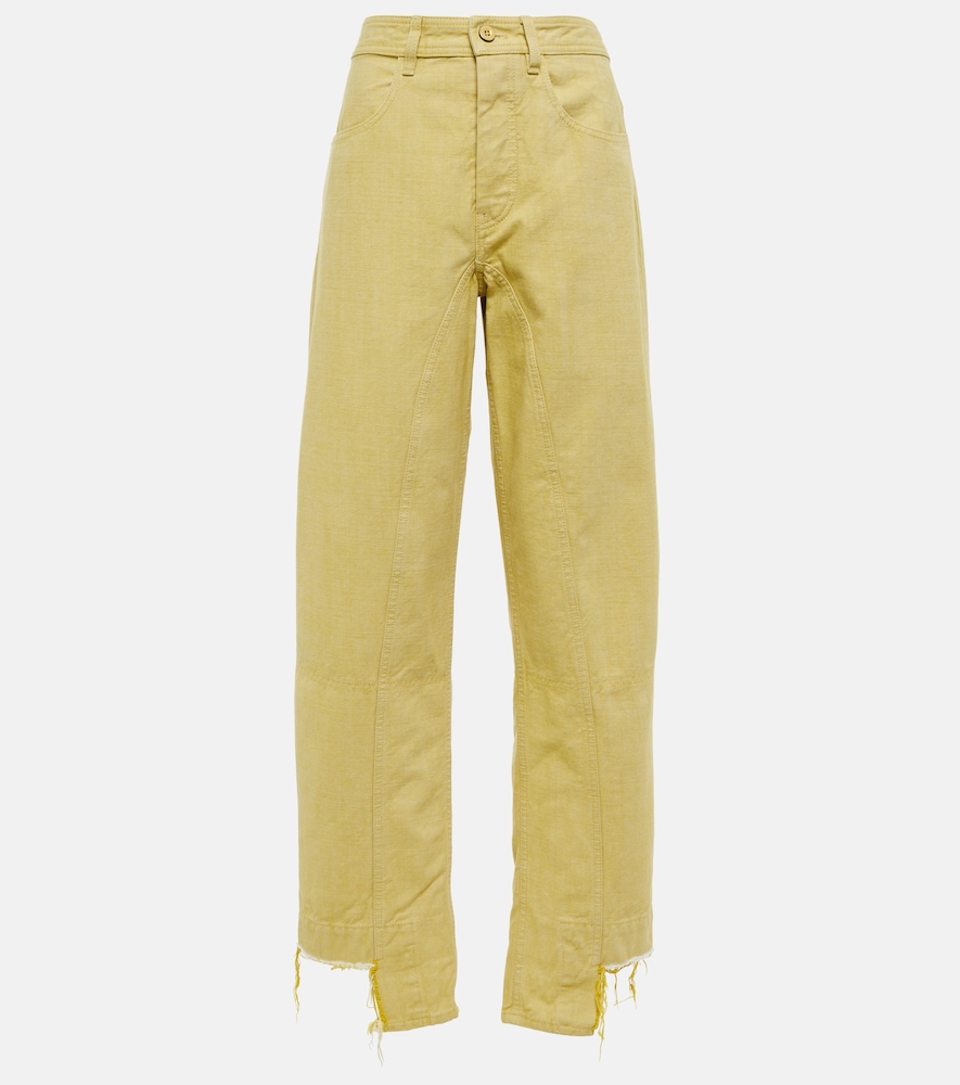 High-rise wide-leg denim jeans