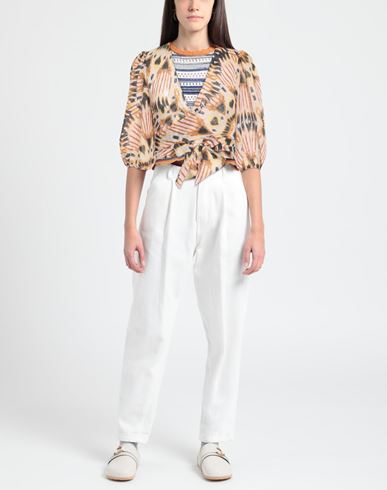 Woman Wrap cardigans Sand Size 3 Polyester, Elastane