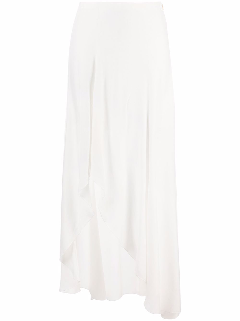 Asymmetric long skirt - White