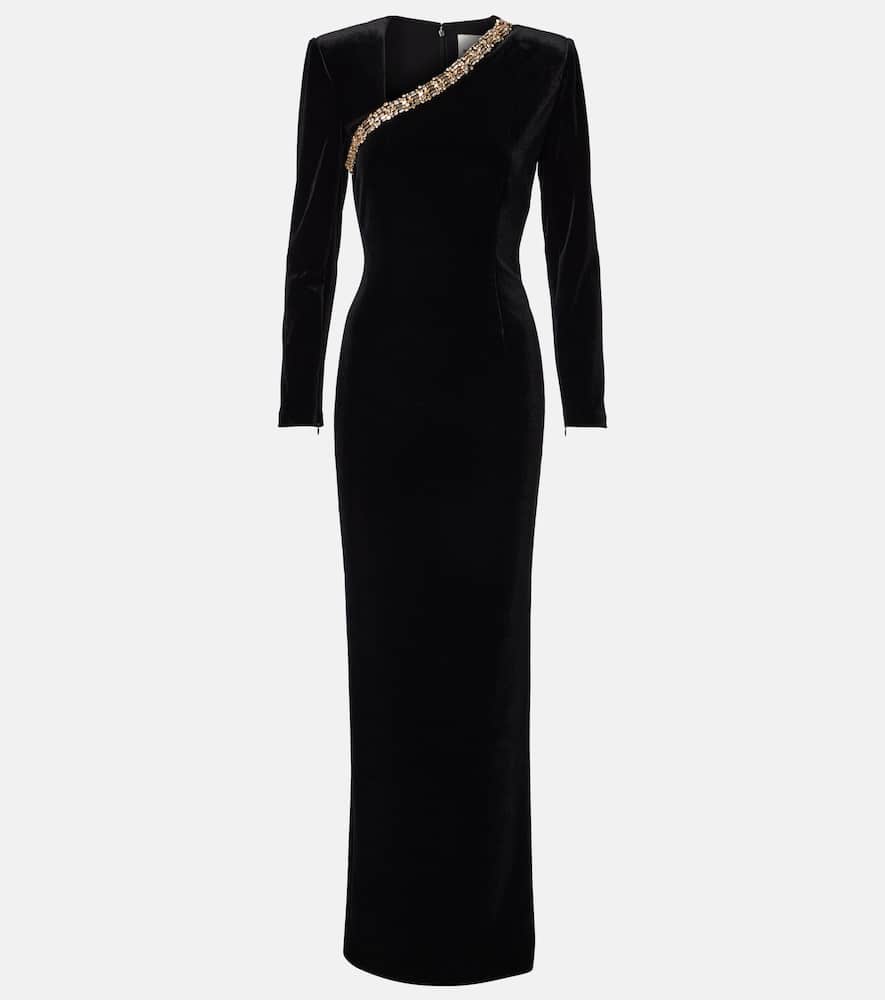 Velvet maxi dress