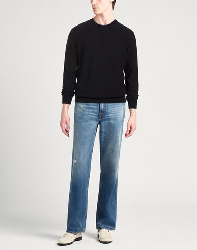 Man Sweater Midnight blue Size 40 Virgin Wool, Polyamide, Polyester, Elastane