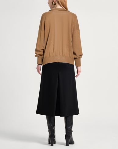 Woman Cardigan Camel Size 4 Wool, Cashmere