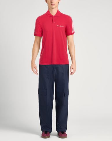 Man Polo shirt Red Size M Cotton, Elastane