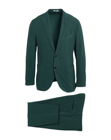 Man Suit Dark green Size 40 Virgin Wool