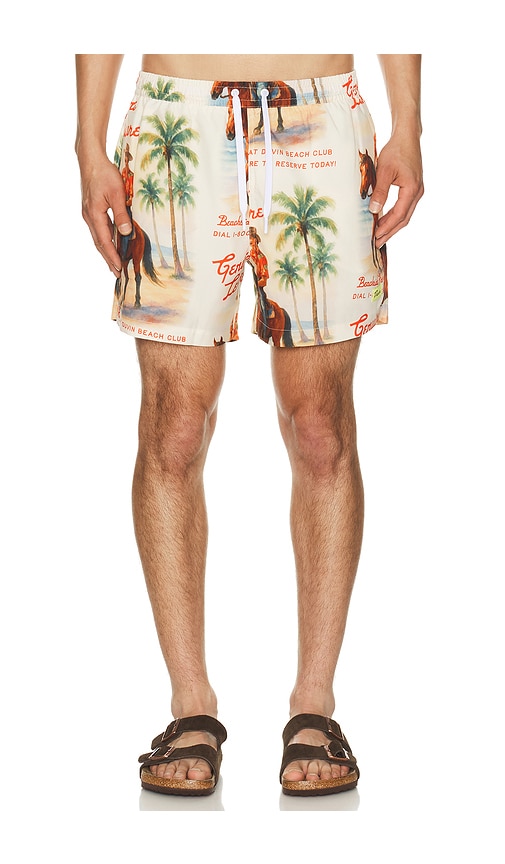 Duvin Design Beach Ranch Swim Shorts in Brown. - S also in M, L, XL/1X