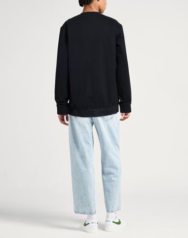 Man Sweatshirt Black Size 3XL Cotton, Polyamide