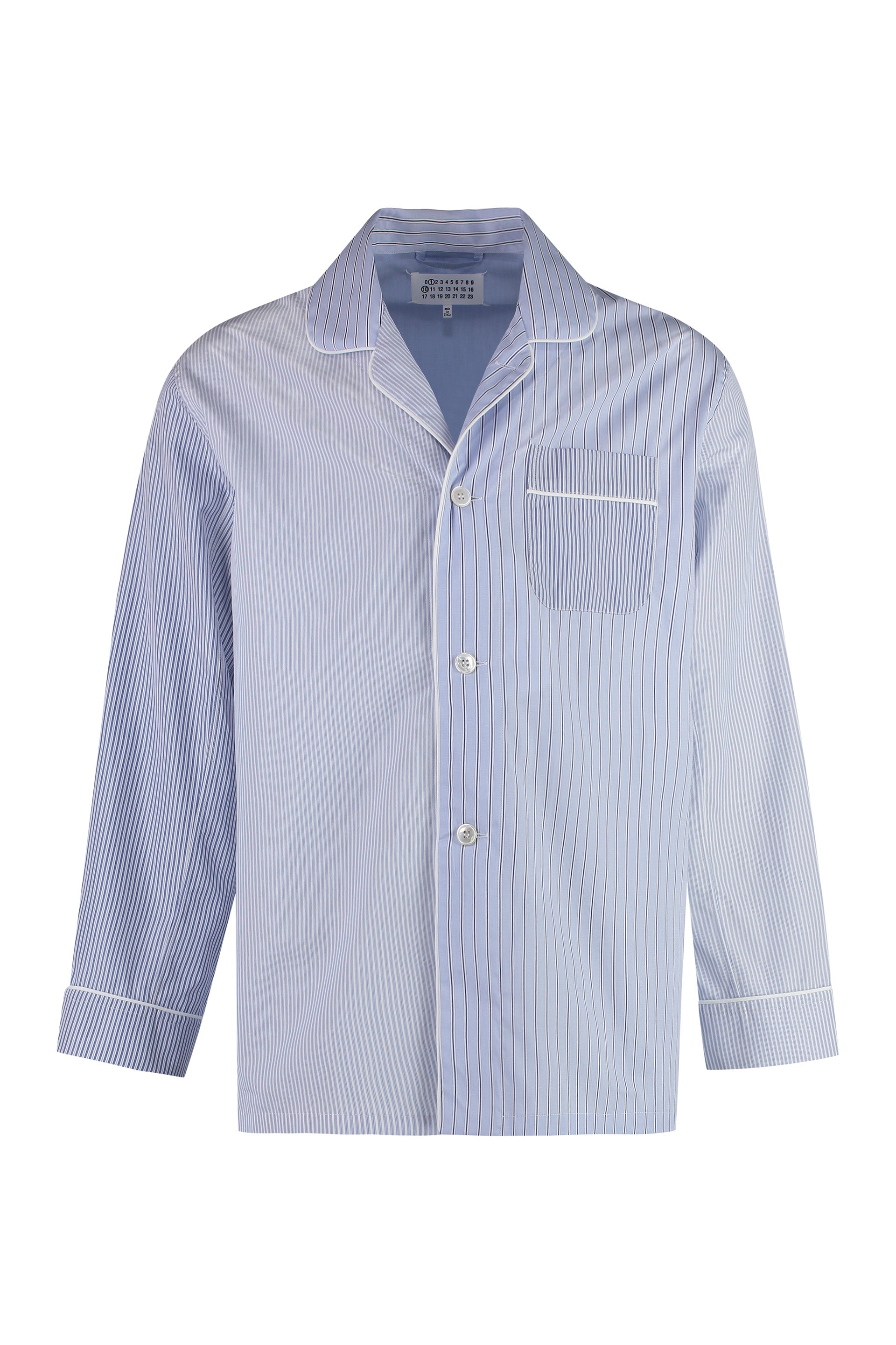 Classic Color Block Button-Up Shirt