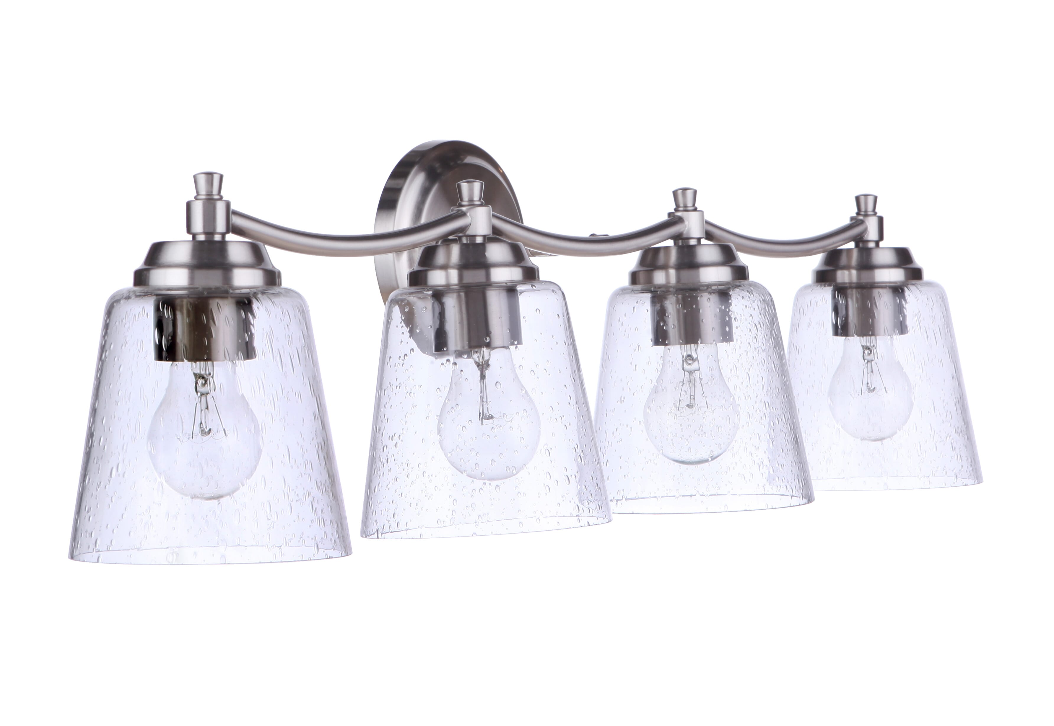 Tyler 4-Light Bathroom Vanity Light in Brushed Polished Nicke