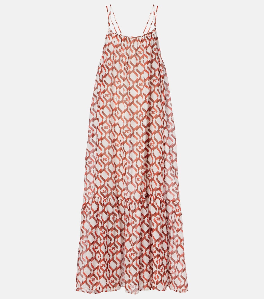 Alisso printed cotton and silk midi dress