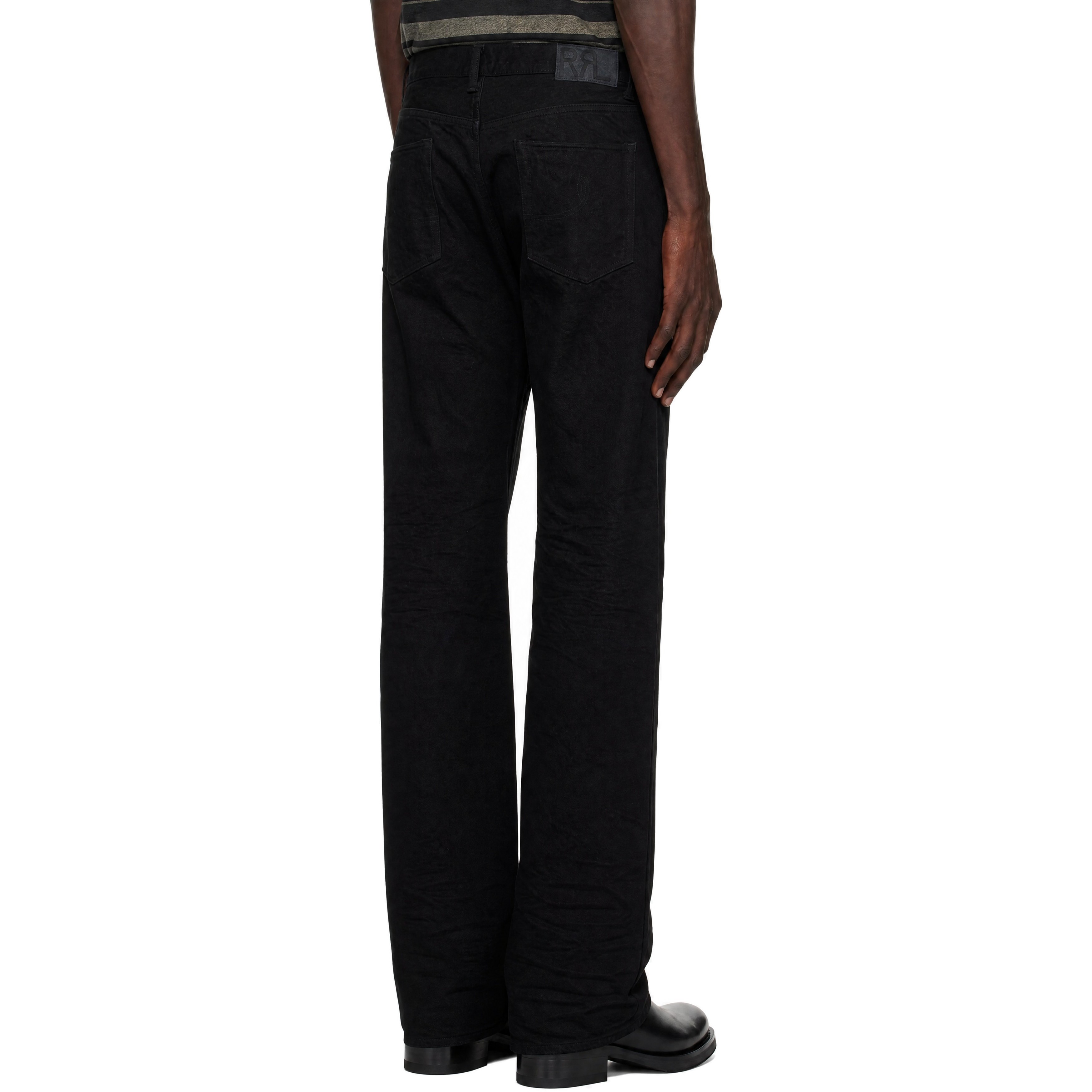 Black Five Pocket Vintage Selvedge Denim Jeans