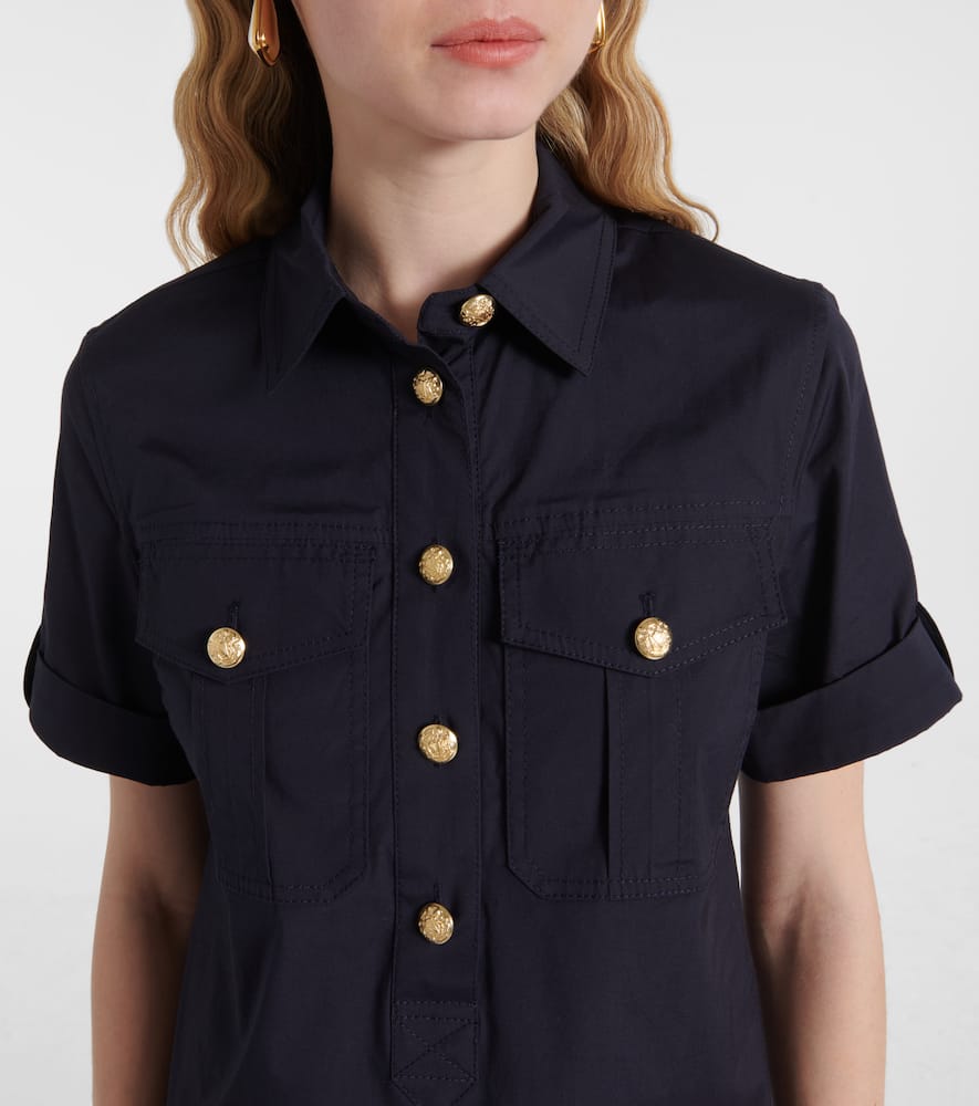 Lucca embellished linen shirt dress