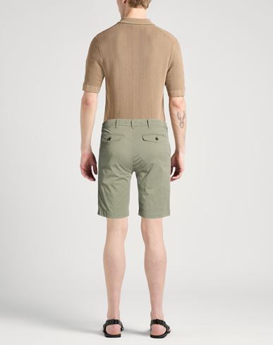 Man Shorts & Bermuda Shorts Military green Size 34 Cotton, Elastane