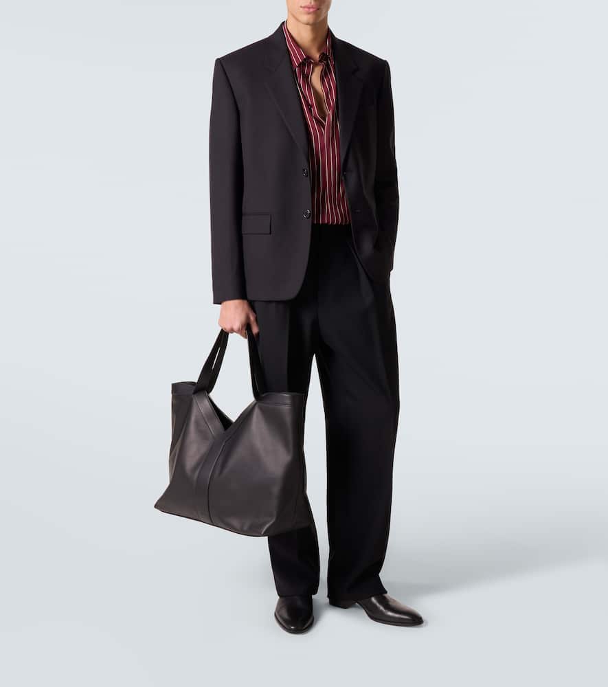 Y Large leather tote bag