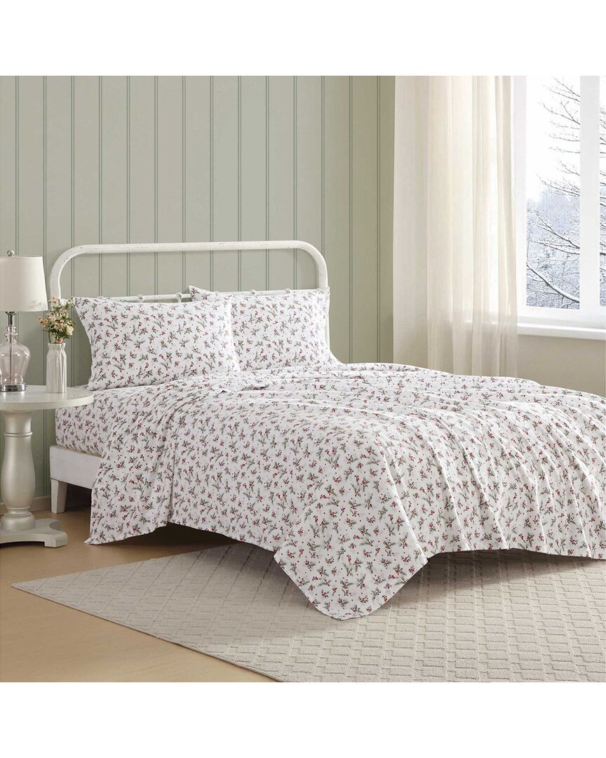 200 Thread Count Berry Bright Cotton Flannel Sheet Set