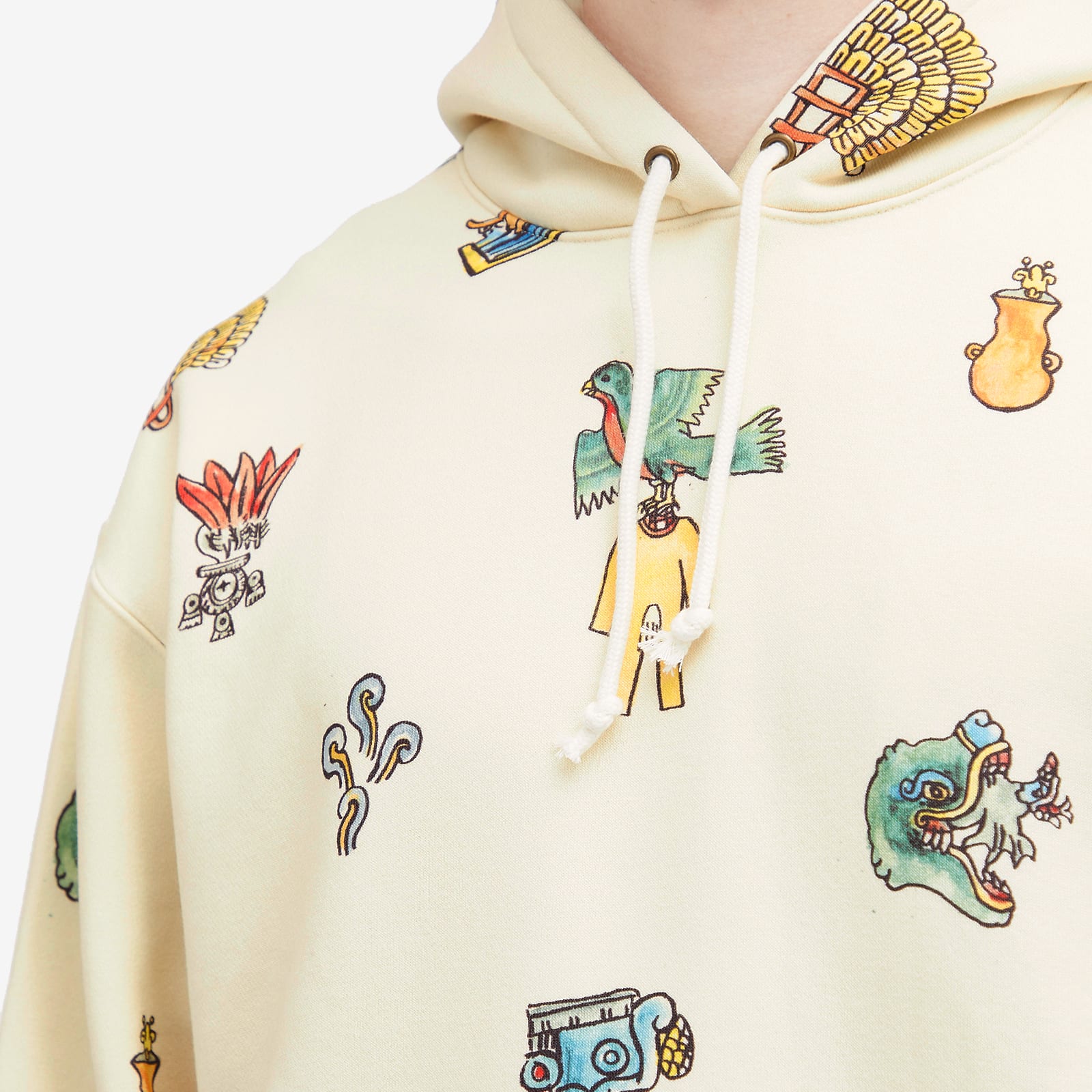 Men's x Angelo Baque Washed Hoodie in Chalk White
