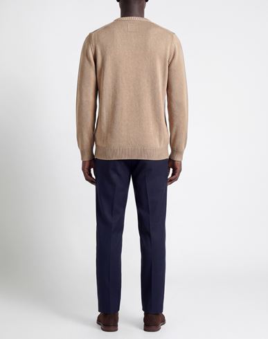 Man Sweater Sand Size S Merino Wool
