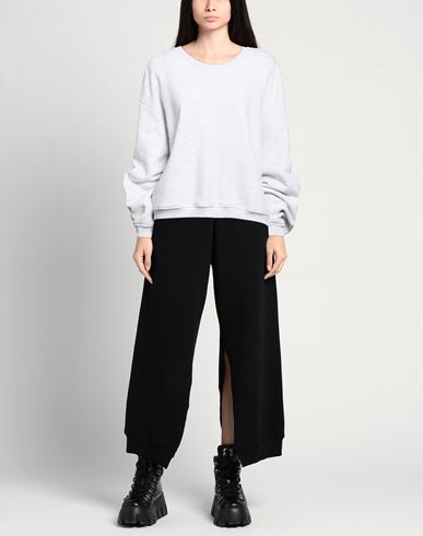 Woman Sweatshirt Light grey Size M Cotton