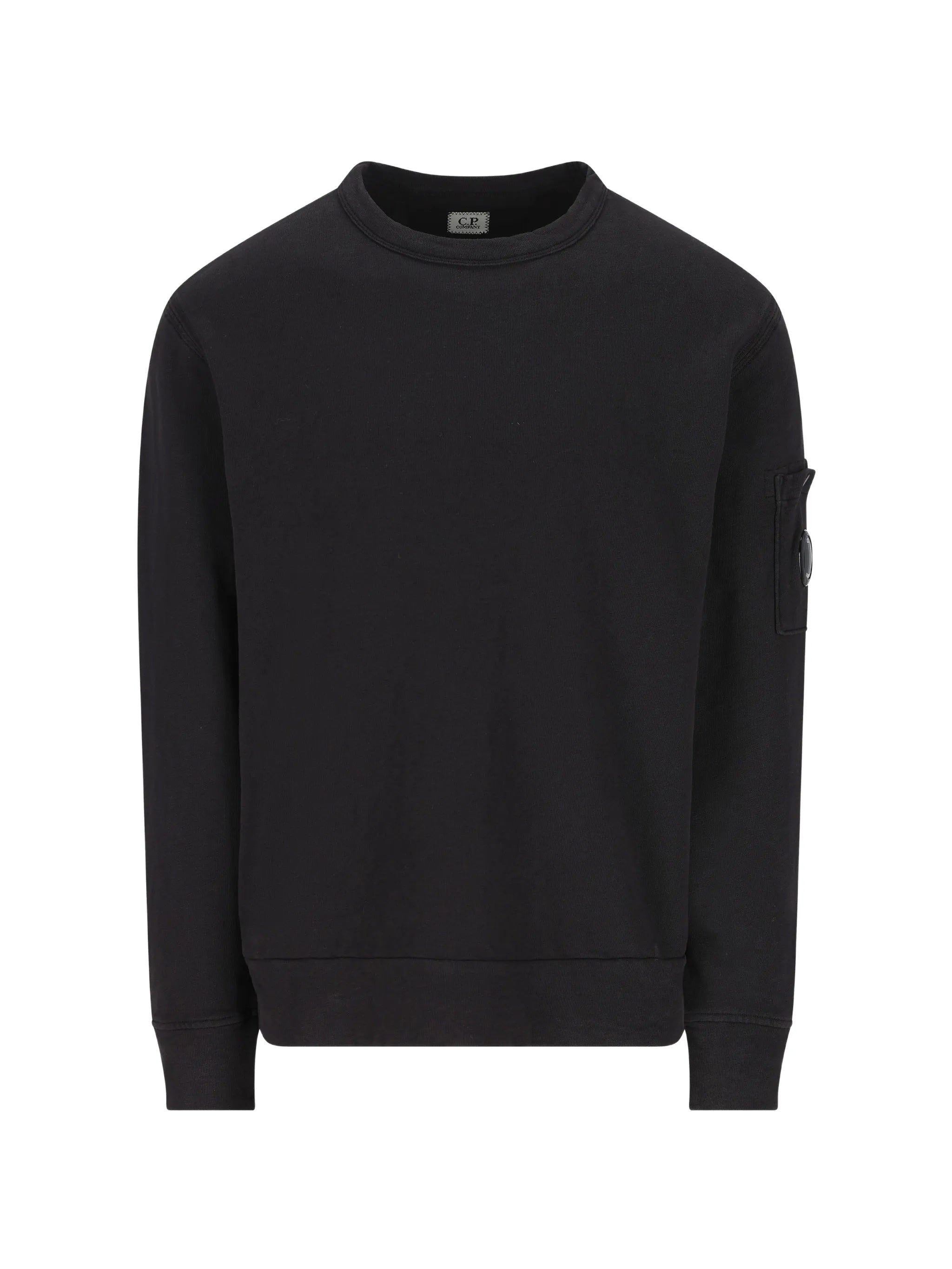 Crewneck Sweatshirt with Magnifying Pocket, Long Sleeve, 100% Cotton