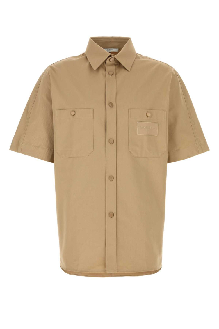 Couture Seam Cotton Shirt With Paris Patch