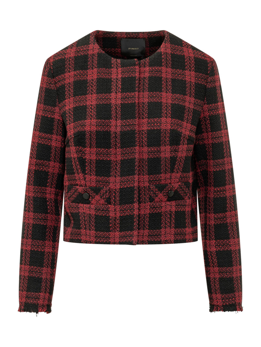 Red Round Neck Trench Coat