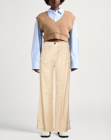 Jacob Cohёn Woman Pants Beige Size 8 Linen, Lyocell, Elastane, Polyester, Cotton