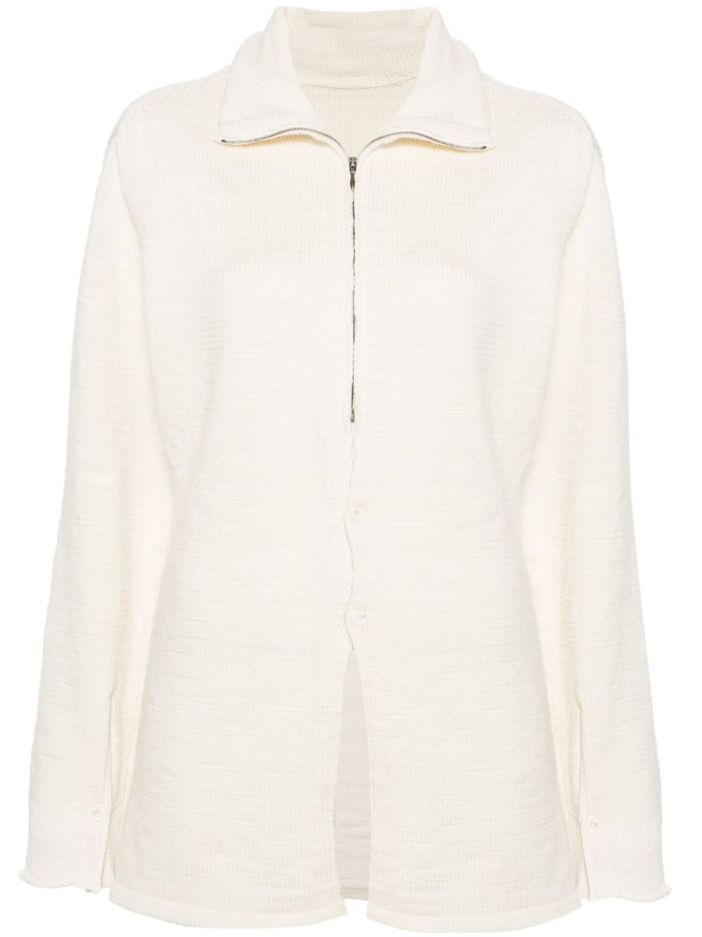 High-neck jumper - White